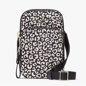 Kate Spade Graphic Leopard Heart North South Crossbody Original price $179